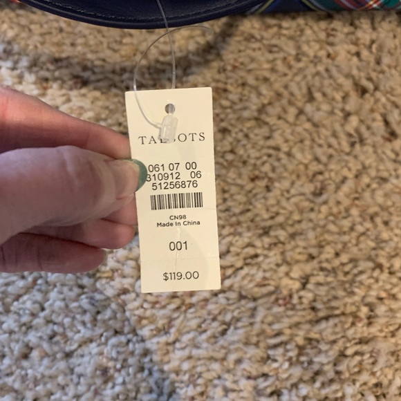 Talbots Scottish tartan plaid tote bag - Picture 4 of 4